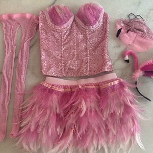 Pink Flamingo Costume adult size S